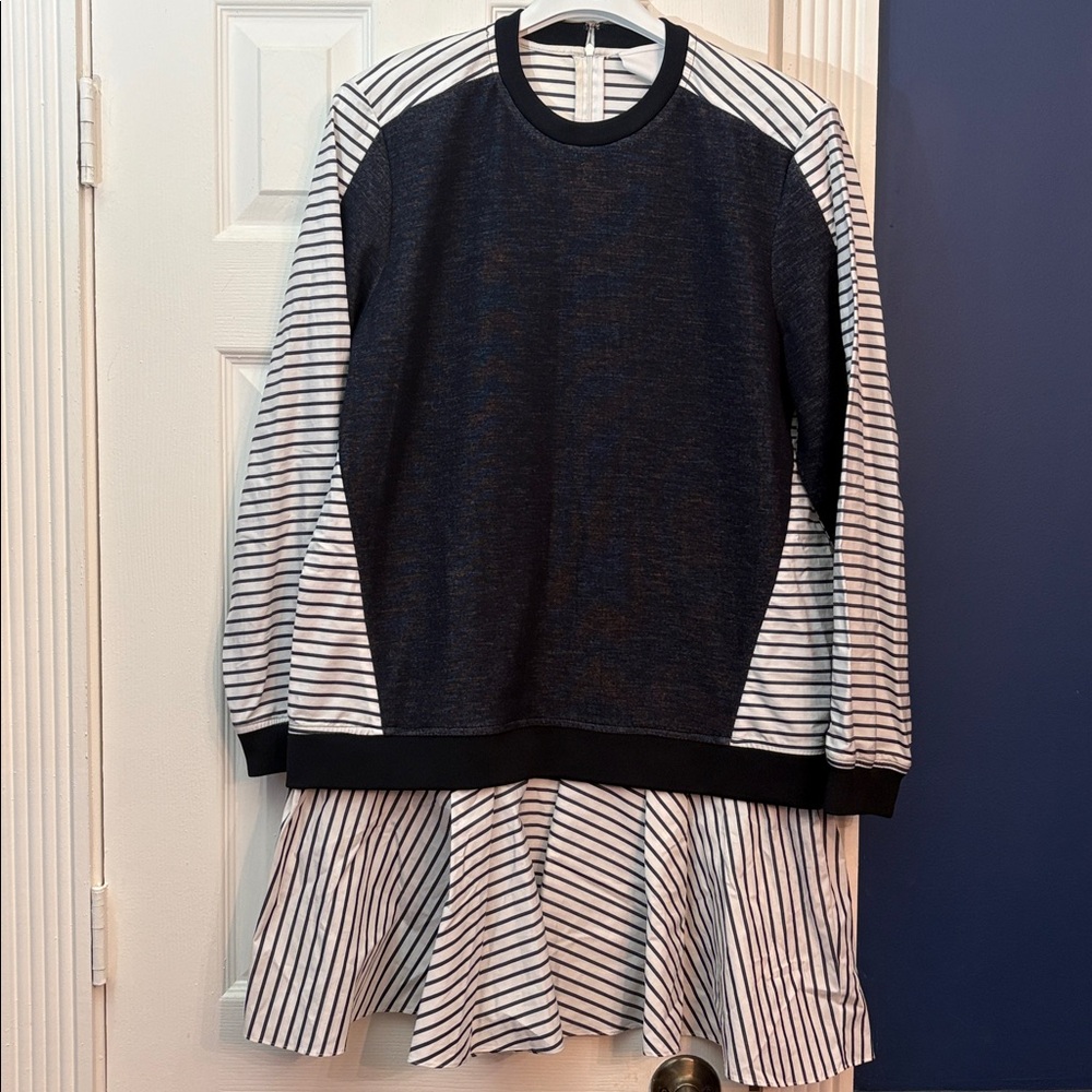 Prose & Poetry Tanner Sweatshirt Striped Dress - size L - Picture 8 of 8